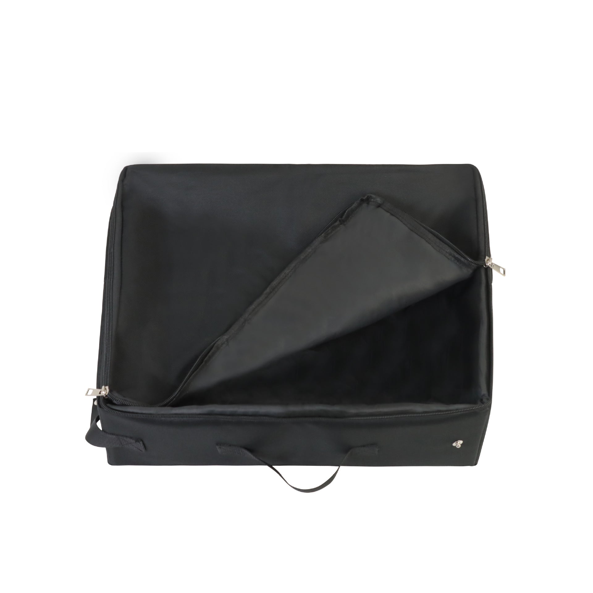 KFX-1737405 Foldable Cat Litter Box - Portable 600D Oxford Cloth Design in Black, 40x30x15cm Open Size