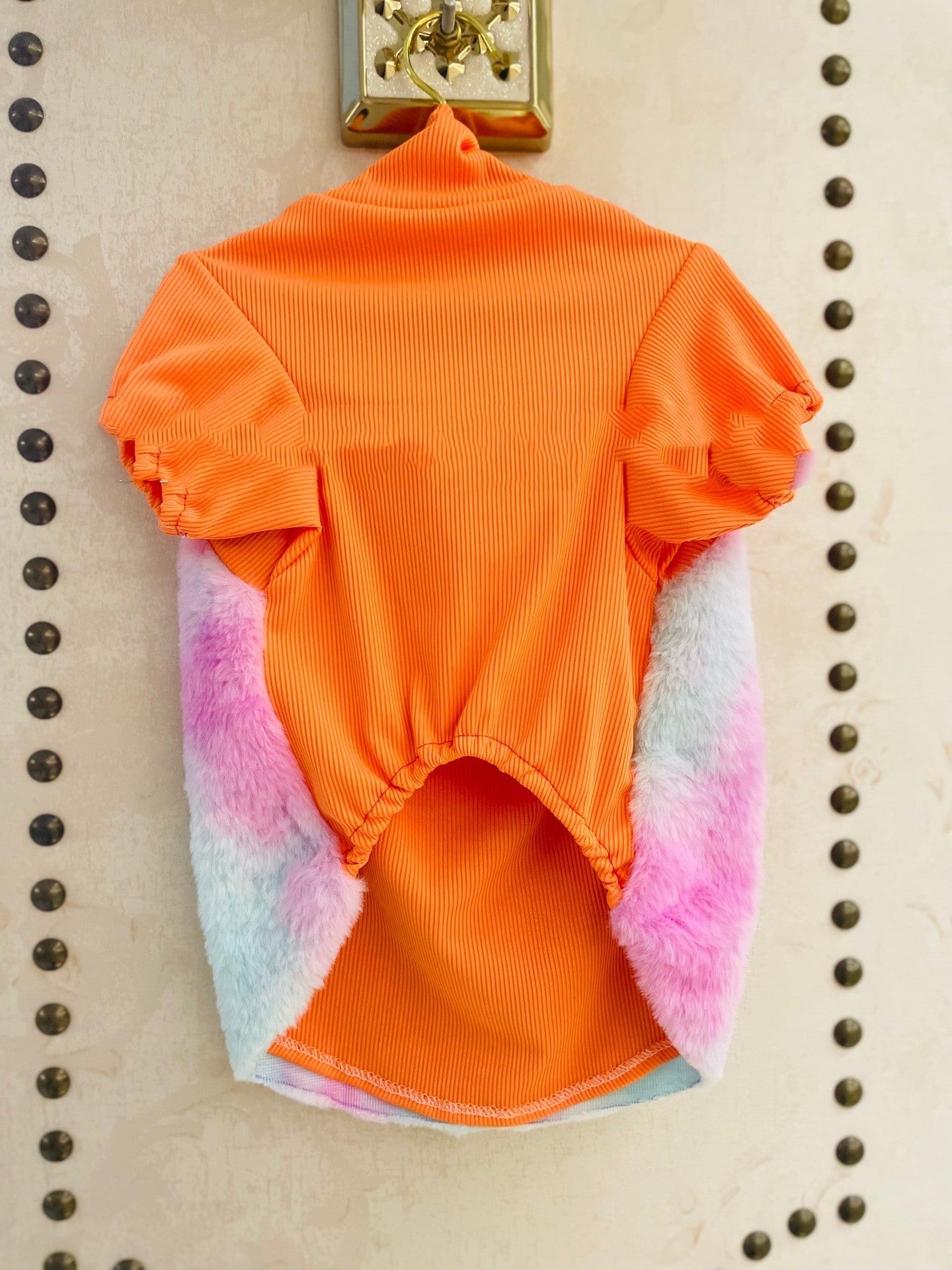 KFX-1745469 Warm Thickened Velvet Winter Dog Clothing in Orange - Multiple Sizes Available