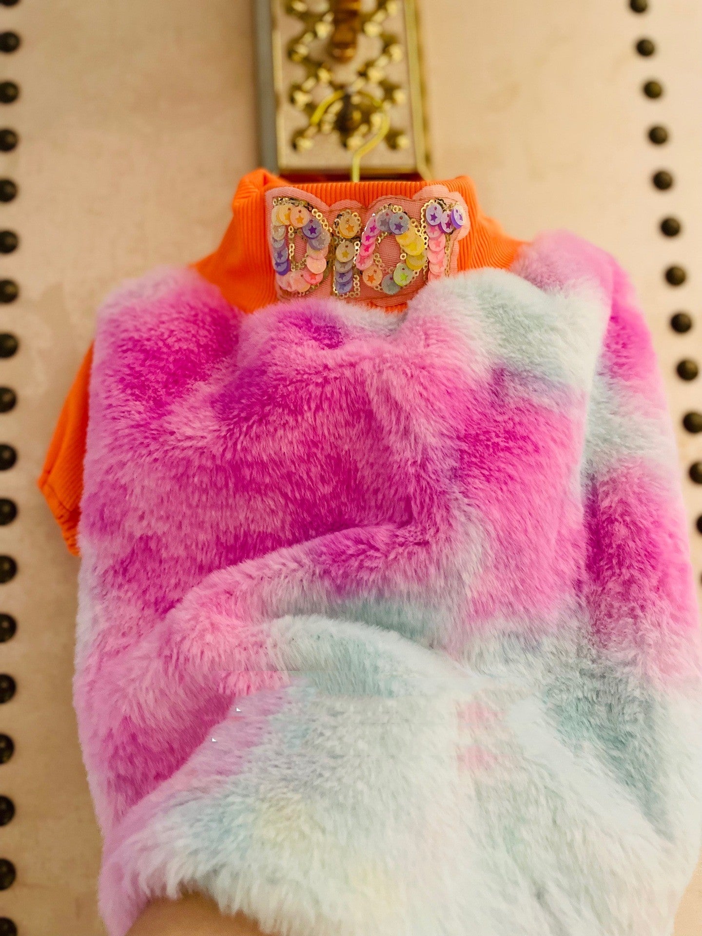 KFX-1745469 Warm Thickened Velvet Winter Dog Clothing in Orange - Multiple Sizes Available