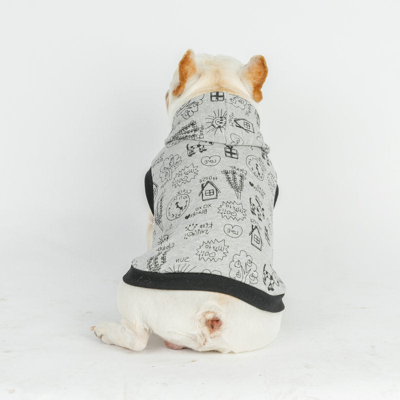 KFX-2026173 Cartoon Hooded Short-Sleeved Cotton Sweater Vest for Casual Wear