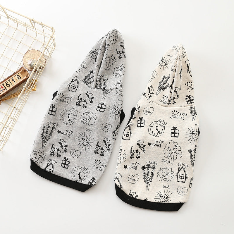 KFX-2026173 Cartoon Hooded Short-Sleeved Cotton Sweater Vest for Casual Wear