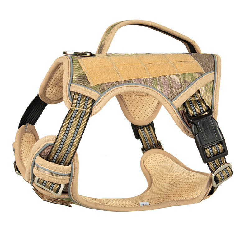 KFX-2035901 Search and Rescue Tactical Dog Chest Strap - Available in Black, Khaki, Camouflage, and Olive Green