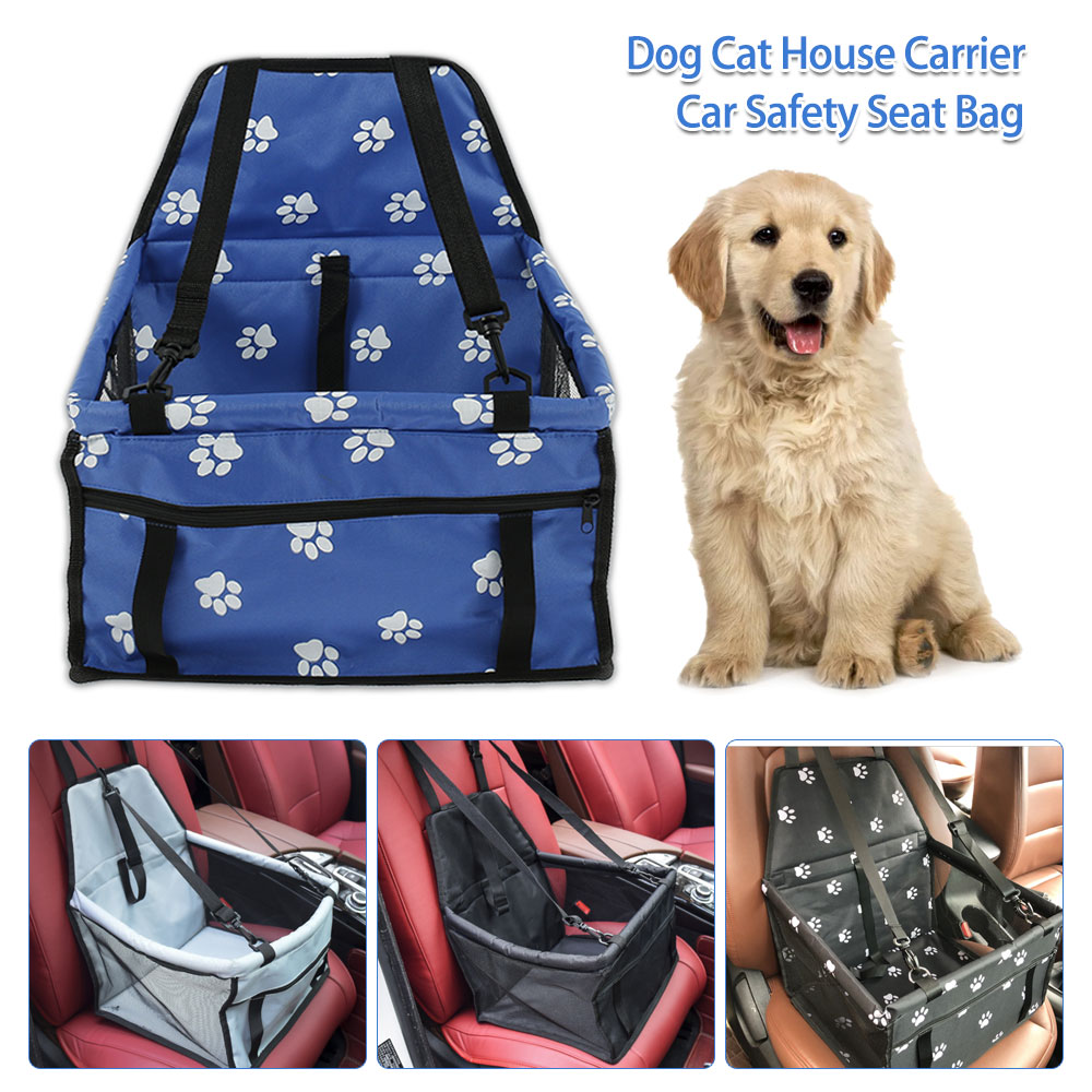 KFX-2085693 Waterproof Double Layer Pet Car Mat with Adjustable Strap and Zippered Storage Bag