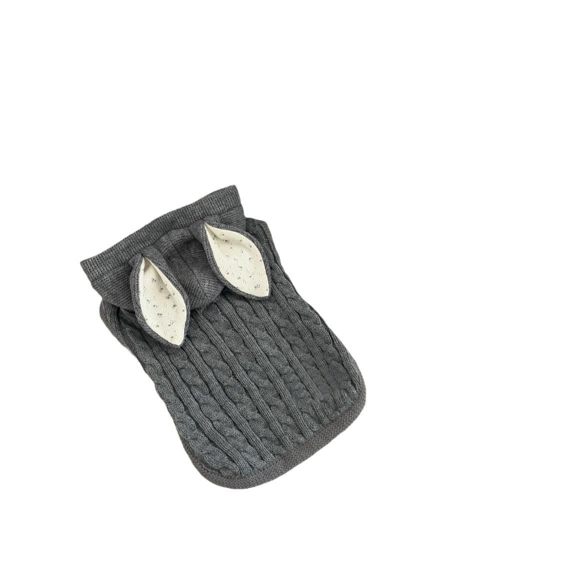 KFX-2105917 Heather Gray Wool Pet Cape and Shawl for Dogs and Cats, Available in S, M, L, XL