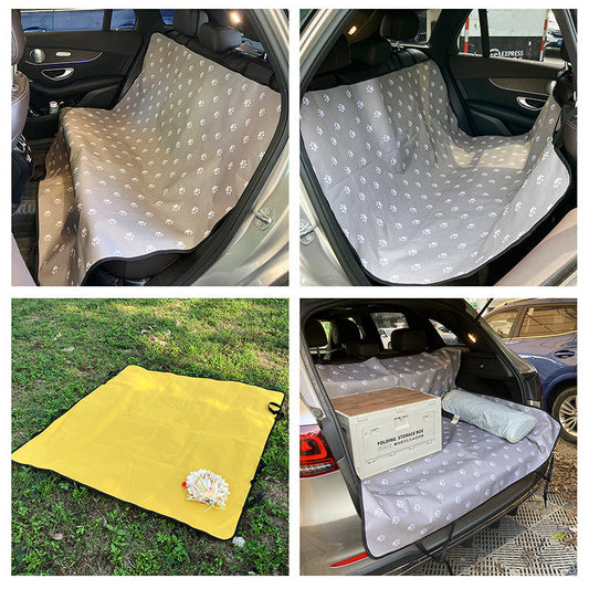 KFX-2151229 Water and Dirt Resistant Car Pet Mat for Rear Seat with Various Colors and Patterns