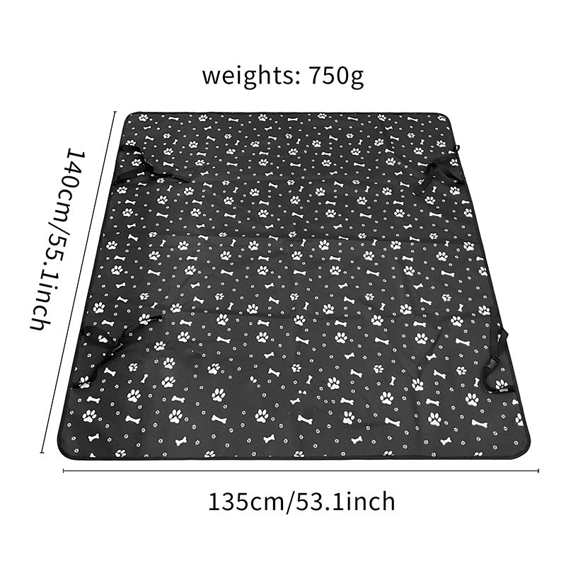KFX-2151229 Water and Dirt Resistant Car Pet Mat for Rear Seat with Various Colors and Patterns