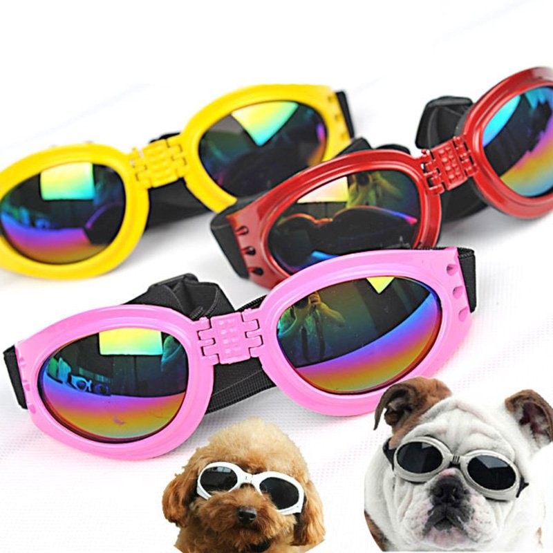 KFX-2225085 Foldable Medium Dog Sunglasses with UV Protection and Anti-Fog Design, Waterproof Goggles for Pets
