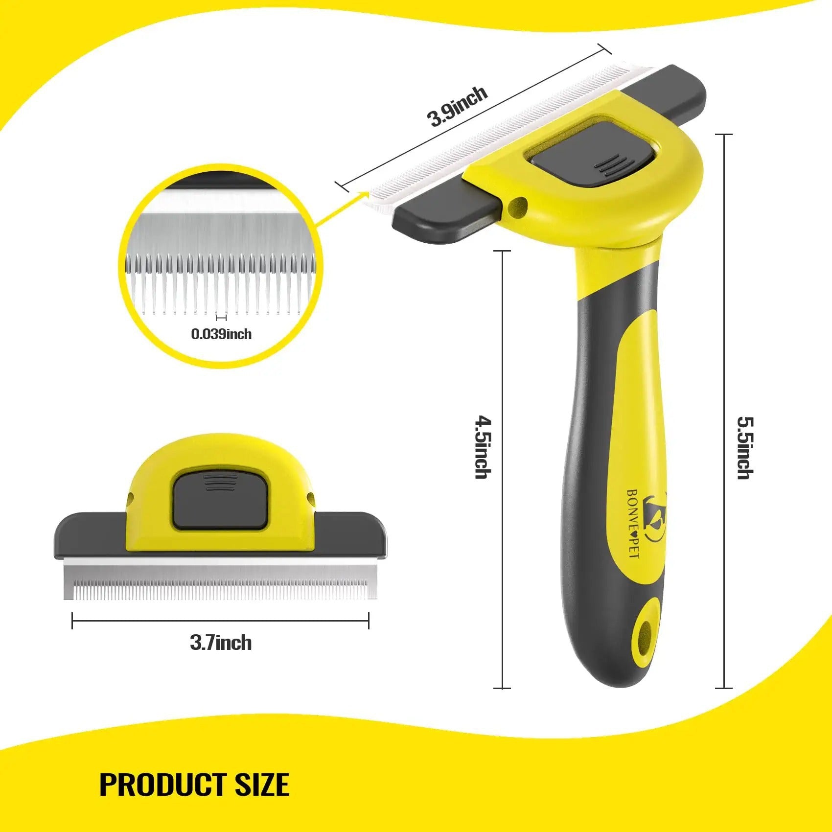 KFX-2229053 Pet Hair Removal Knot Untying Comb for Dogs - Plastic & Stainless Steel Tool