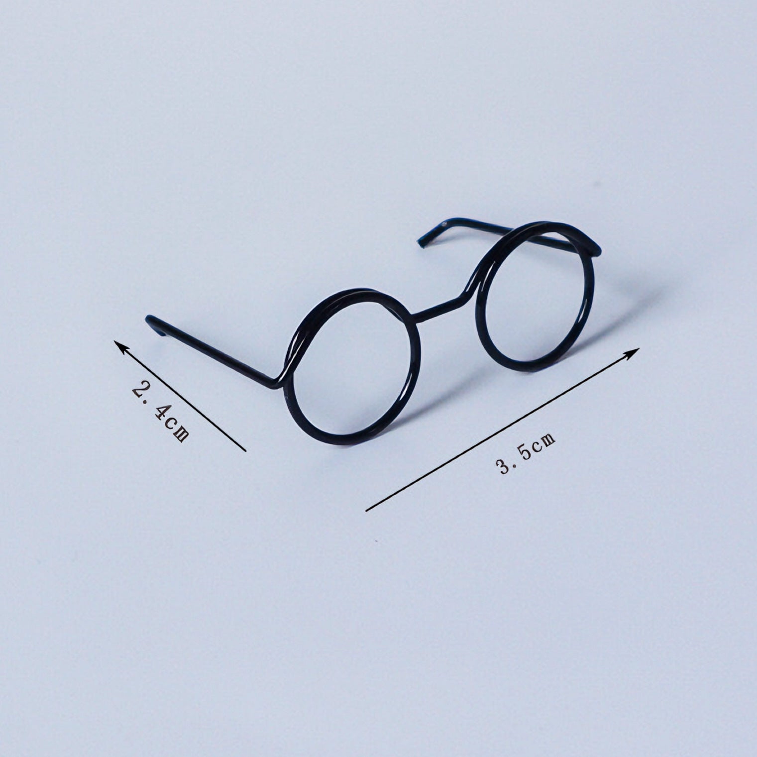 KFX-2257853 Mini Glasses Frame DIY Ornament Accessories - Metal Eyes Design, Available in Various Colors and Patterns