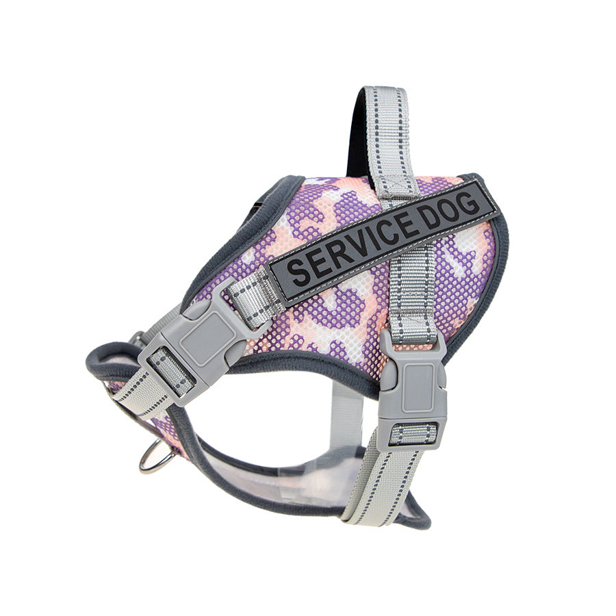 KFX-2265277 Colorful Reflective Pet Harness with Neck Protection and Anti-Strangulation Features