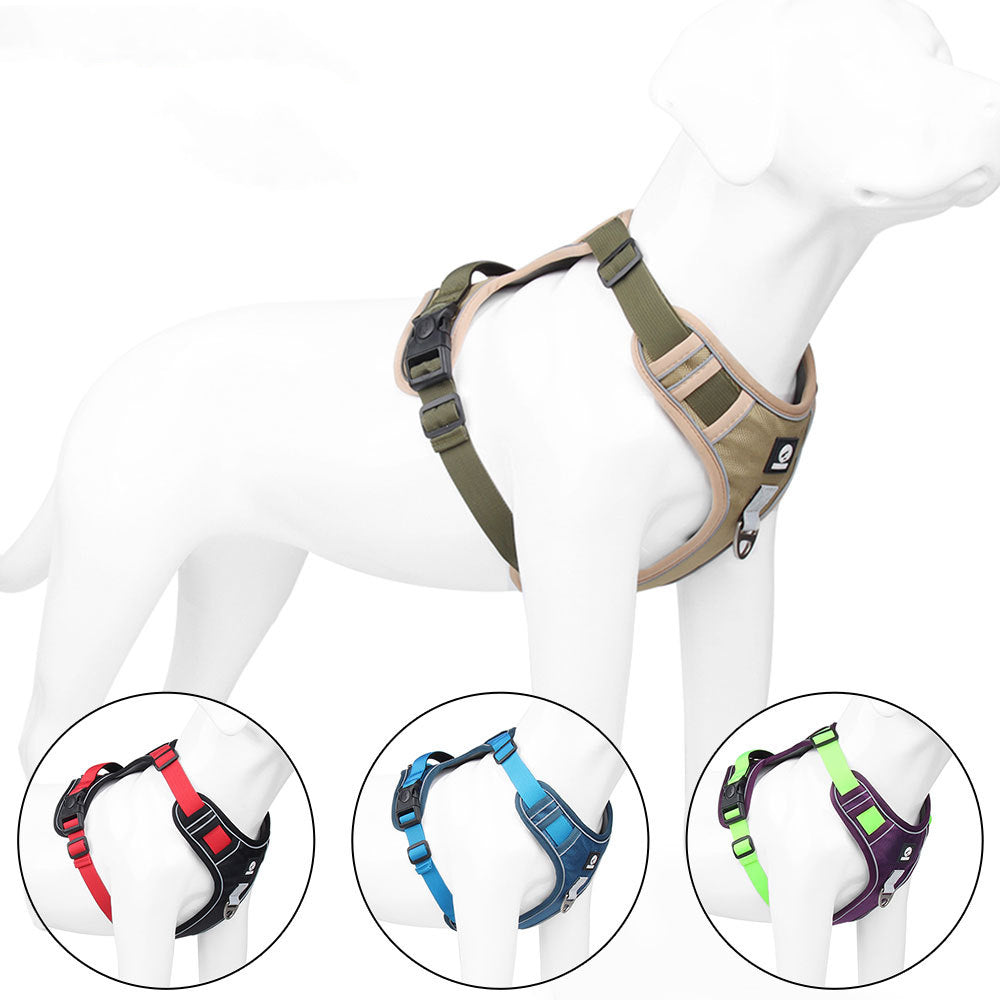 KFX-2298045 Reflective Oxford Cloth Dog Chest Strap – Adjustable & Impact-Resistant Harness for Large Dogs