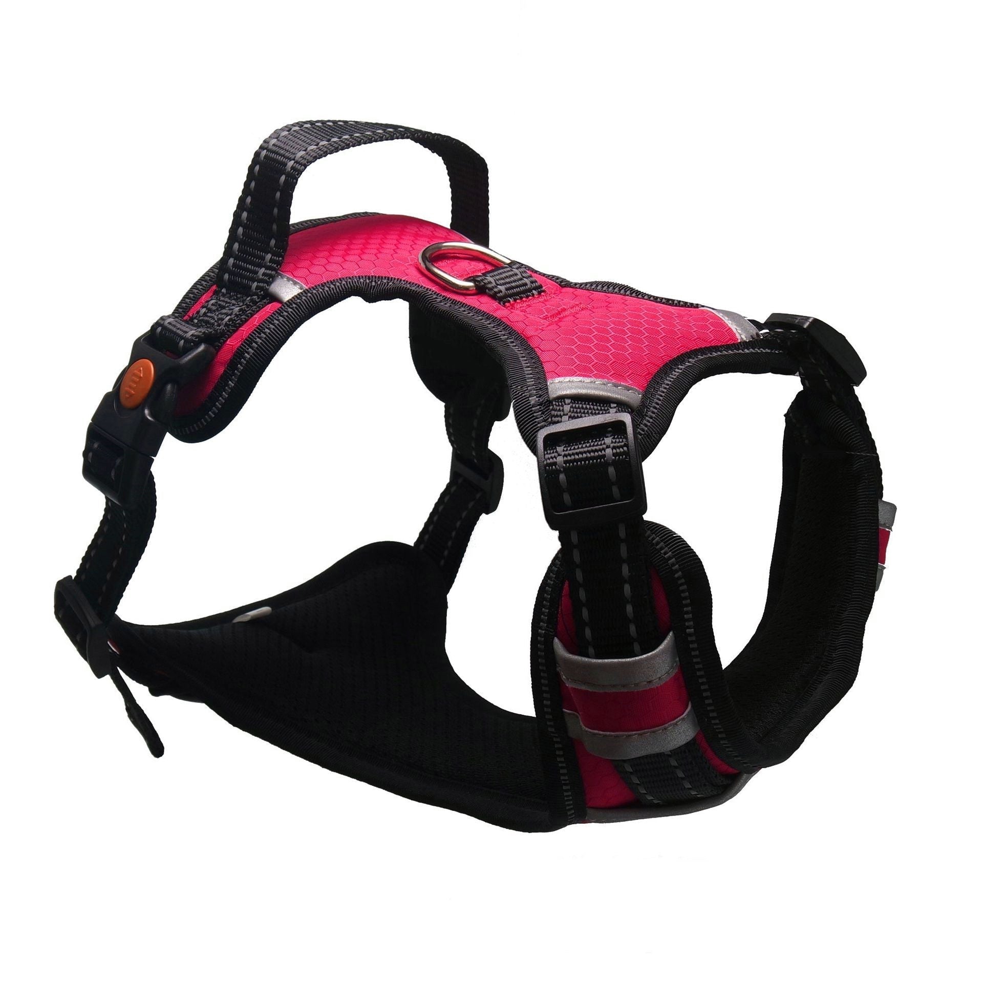 KFX-2330813 Double-Sided Nylon Chest Strap for Dogs in Black, Red, Army Green, and Blue