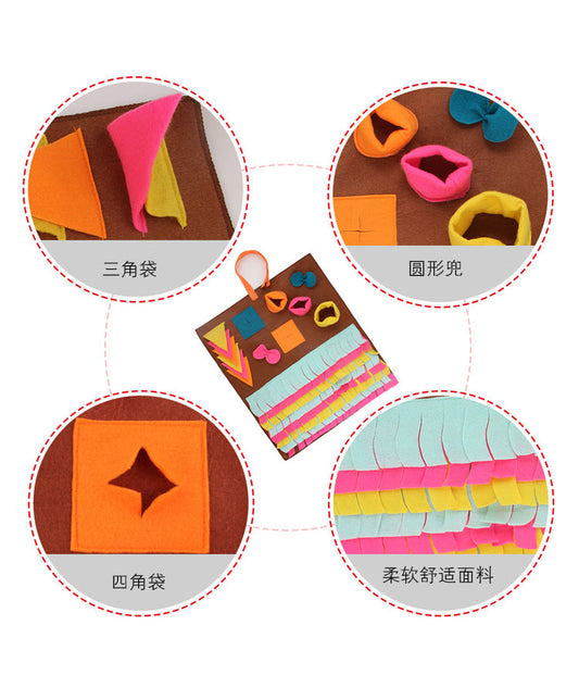 KFX-2339133 Slow Food Puzzle Training Mat for Dogs – Interactive Foraging Blanket