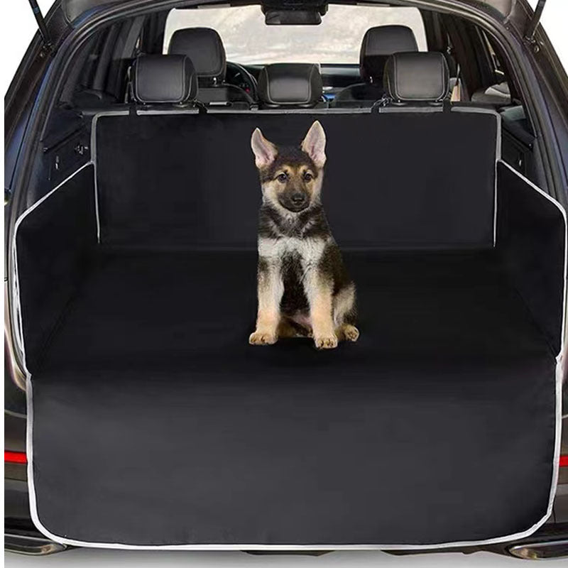 KFX-2347837 Large Dog Car Mat for Rear Seat and Trunk - Soft Cloth Cushion for Pet Travel