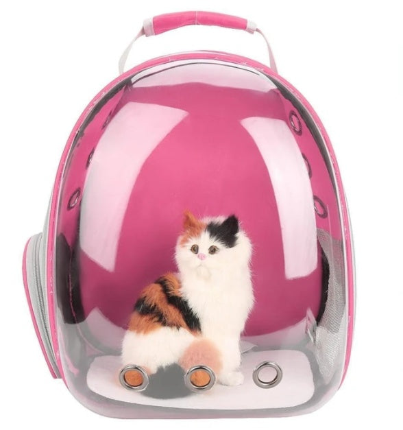 KFX-2366525 Transparent Pet Carrier Backpack with Side Access Door - Breathable Design for Pets Up to 12kg