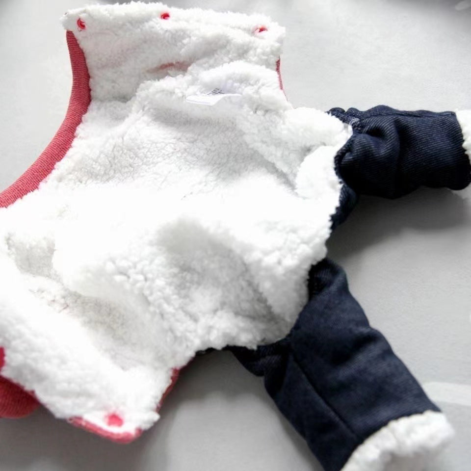 KFX-2380221 Cozy Cotton-Padded Dog Coat with Fleece Lining for Four-Legged Friends