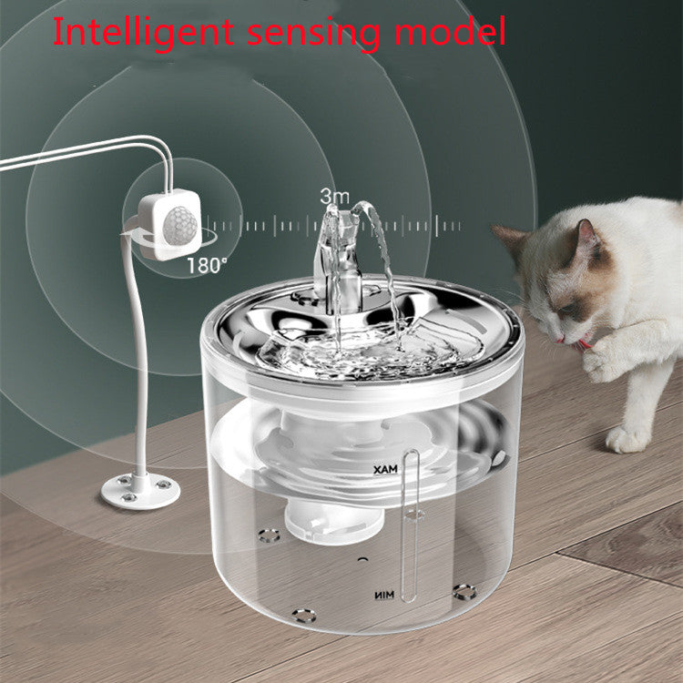 KFX-2431677 Intelligent Automatic Water Dispenser for Cats and Small Animals, 2.8L Capacity, Eco-Friendly Plastic