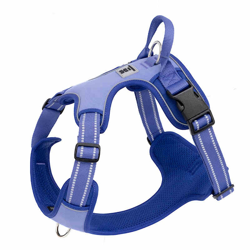 KFX-2461885 Pet Safety Vest with Adjustable Breast Strap and Hand Holding Rope - Available in Purple and Black