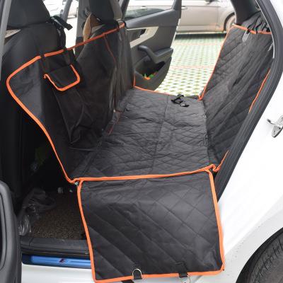 KFX-2535741 Waterproof Black and Orange Edge Pet Car Seat Cover, 147*137*37CM 600D Oxford Cloth
