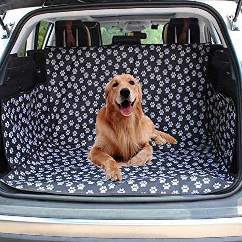 KFX-2544445 Waterproof Dog Car Mat with Paw Print Design for SUV Trunk Protection