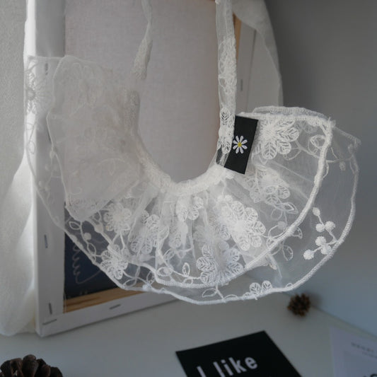 KFX-2611517 Lace Scarf for Small and Medium Dogs - Stylish Water-Soluble Fabric Accessory