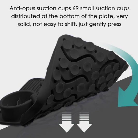 KFX-2634045 Multi-Functional Silicone Pet Licking Mat for Slow Feeding and Outdoor Use