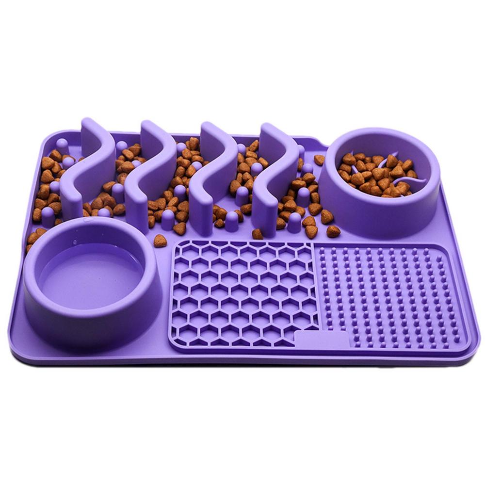 KFX-2634045 Multi-Functional Silicone Pet Licking Mat for Slow Feeding and Outdoor Use