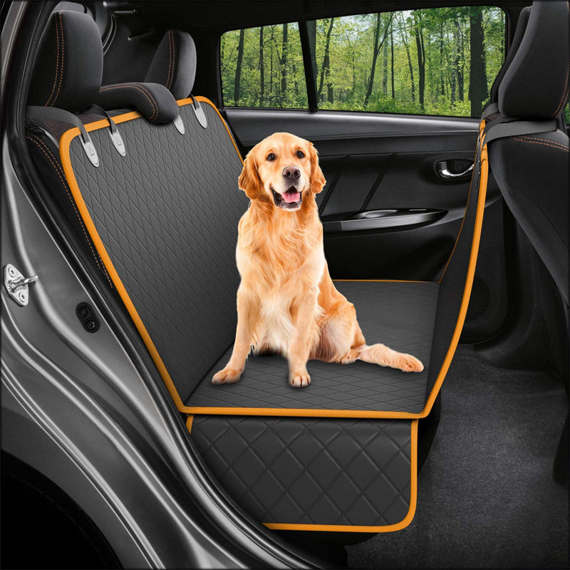 KFX-2642749 Pet Isolation Pad for Rear Car Seat - Black & Yellow Dog Mat
