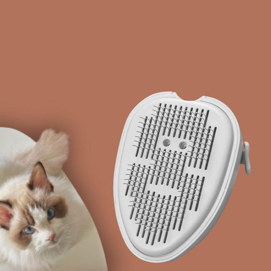 KFX-2720573 Rechargeable Cat Steam Brush for Grooming and Shedding with Self-Cleaning Function and Mist Spray for Indoor Pets