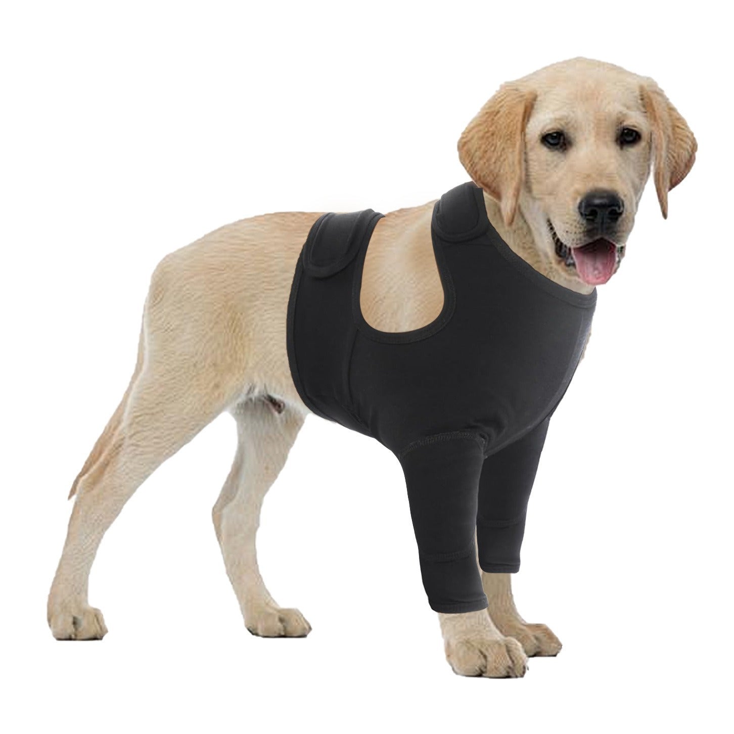 KFX-2806205 Dog Front Leg Protective Gear - Double Layer Polyester Cover in Black, Dark Gray, and Light Gray, Various Sizes Available