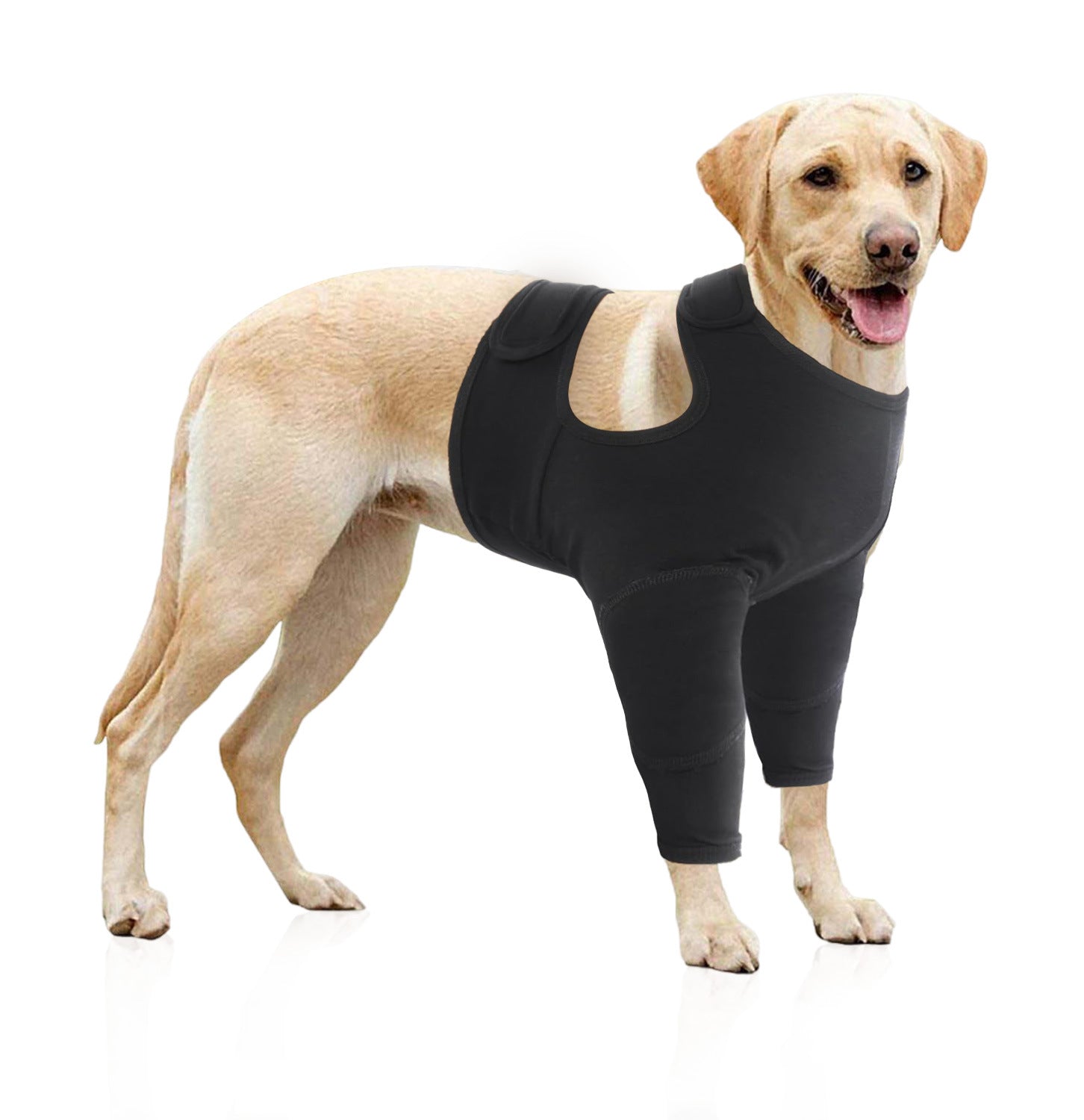 KFX-2806205 Dog Front Leg Protective Gear - Double Layer Polyester Cover in Black, Dark Gray, and Light Gray, Various Sizes Available