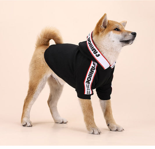 KFX-2812605 Stylish Cotton Sweater for Small and Medium Dogs - Black and Red Options Available