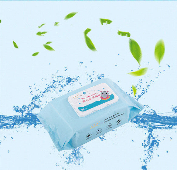 KFX-2851645 Pet Ear Cleaning Wipes for Dogs and Cats - Tear Stain Remover, Thickened Pearl Spunlace Cloth, 24 Bags/Carton