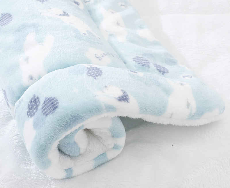 KFX-2928957 Padded Flannel Dog Mat for Comfort and Warmth in Various Cute Patterns