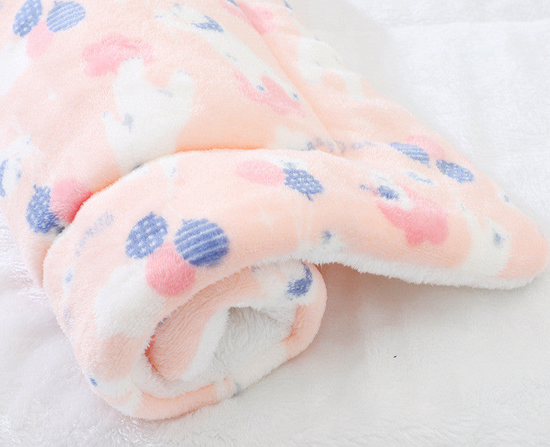 KFX-2928957 Padded Flannel Dog Mat for Comfort and Warmth in Various Cute Patterns