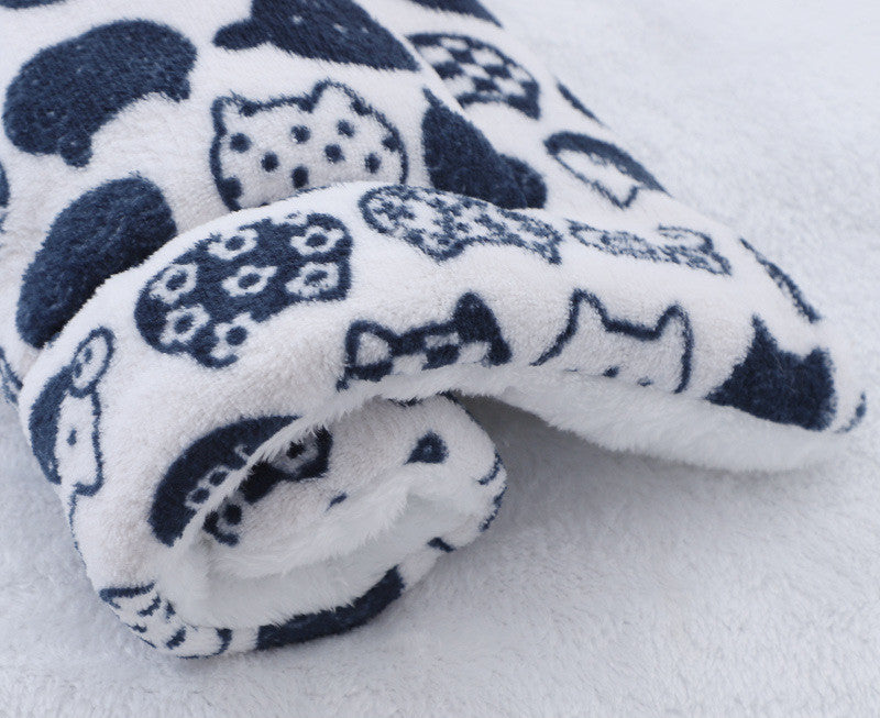 KFX-2928957 Padded Flannel Dog Mat for Comfort and Warmth in Various Cute Patterns