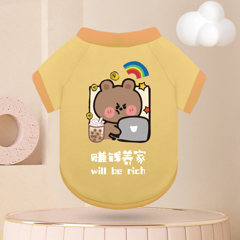 KFX-2943677 Autumn Thin Velvet Sweater for Dogs and Cats - Multiple Colors Available