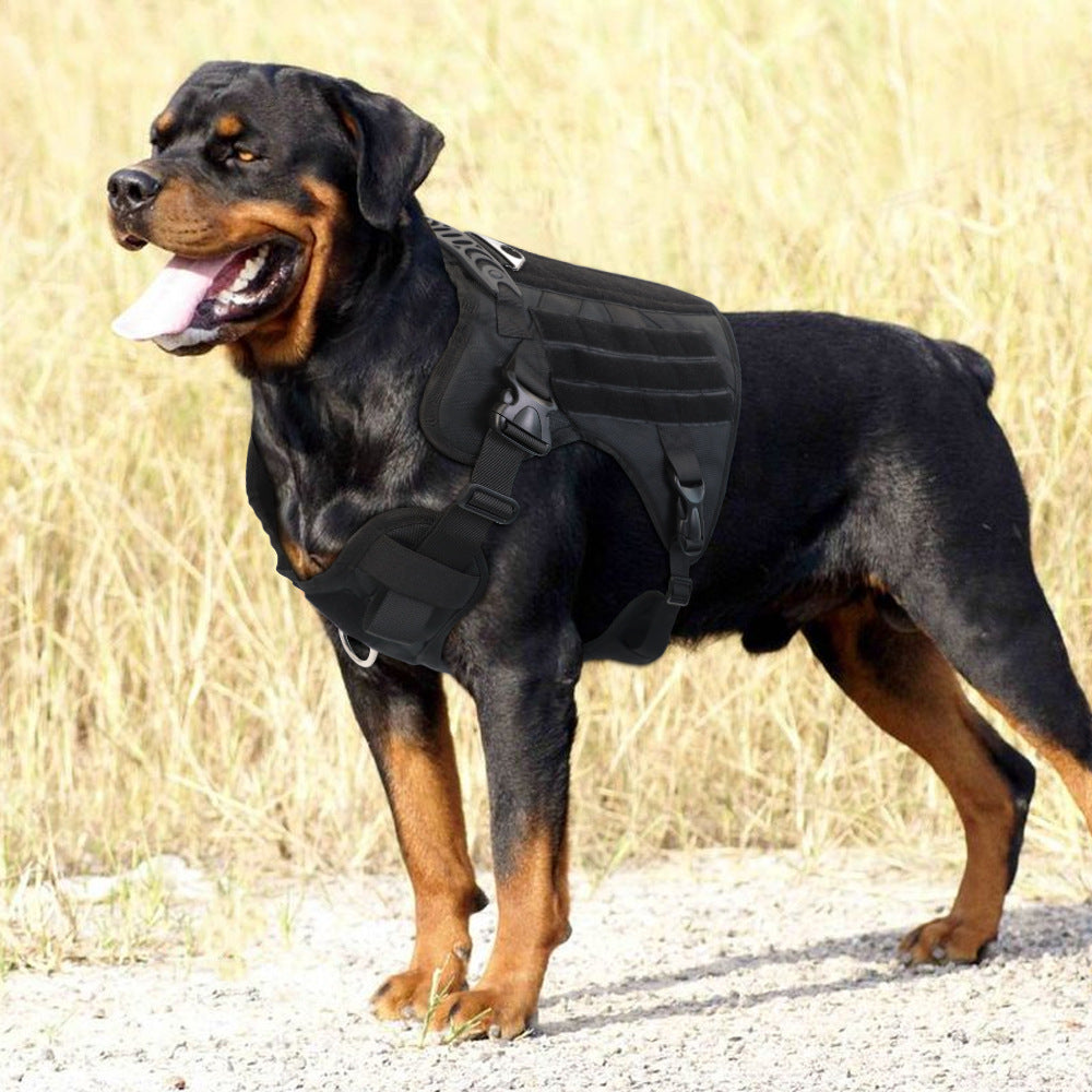 KFX-2953405 Durable Nylon Water-Repellent Tactical Chest Strap for German Shepherds - Explosion-Proof Design