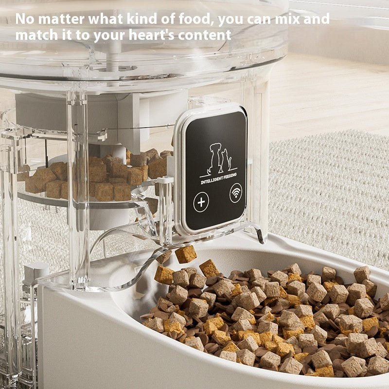 KFX-3152573 Automatic Pet Feeder with 4L Capacity - Smart WIFI and Basic Style Options in White and Black