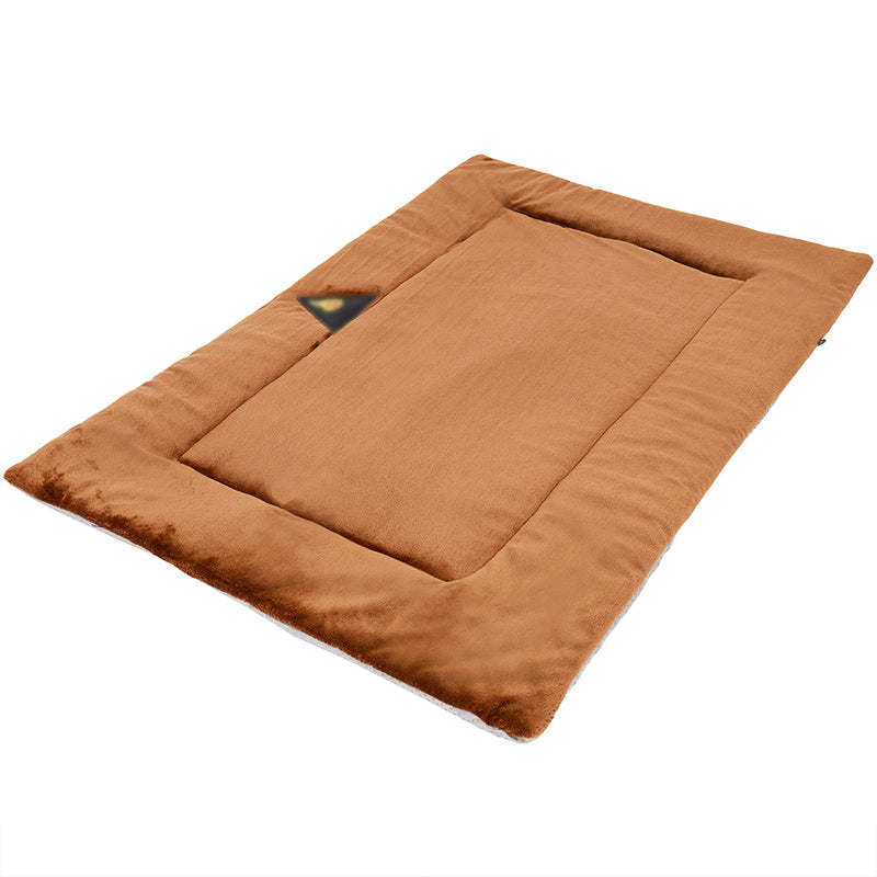 KFX-3158333 Self-Heating Pet Sleeping Pad - Soft Fleece Rug Blanket for Cats and Dogs, Waterproof and Machine Washable