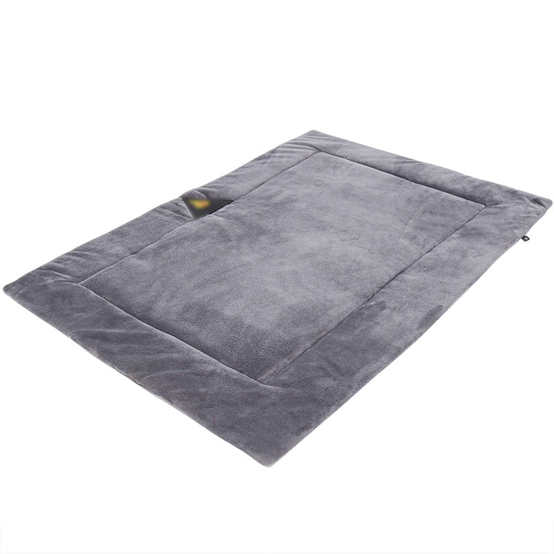 KFX-3158333 Self-Heating Pet Sleeping Pad - Soft Fleece Rug Blanket for Cats and Dogs, Waterproof and Machine Washable