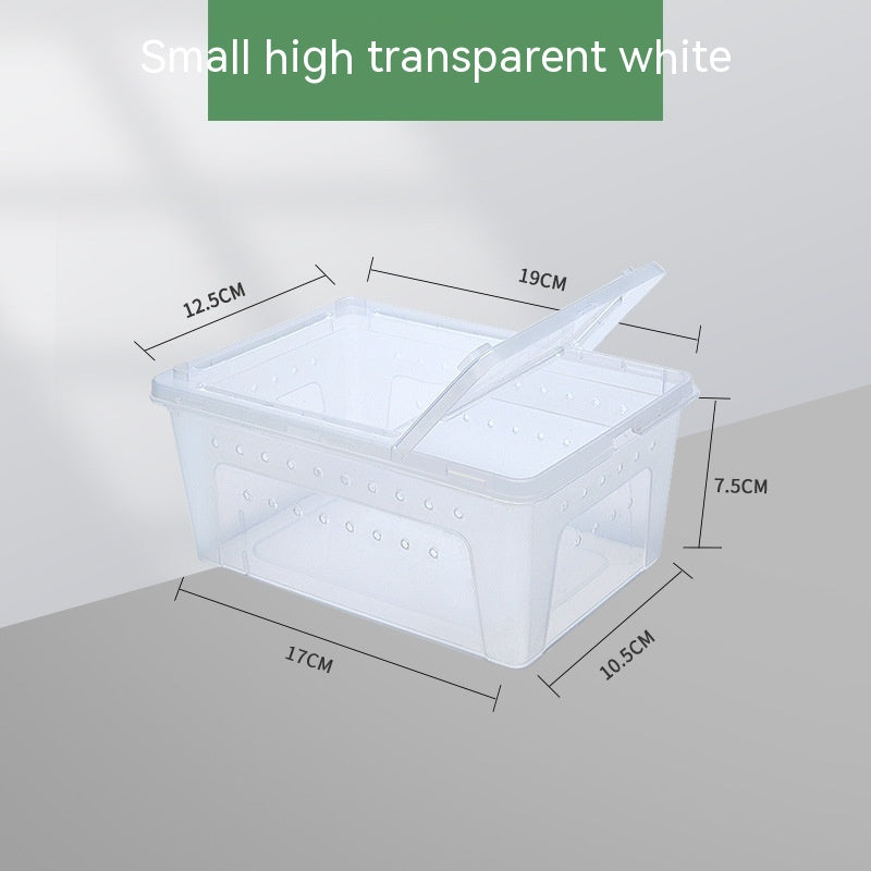 KFX-3182781 Transparent Silkworm Feeding Jar for Box Turtles – Available in Small, Medium, Large Sizes