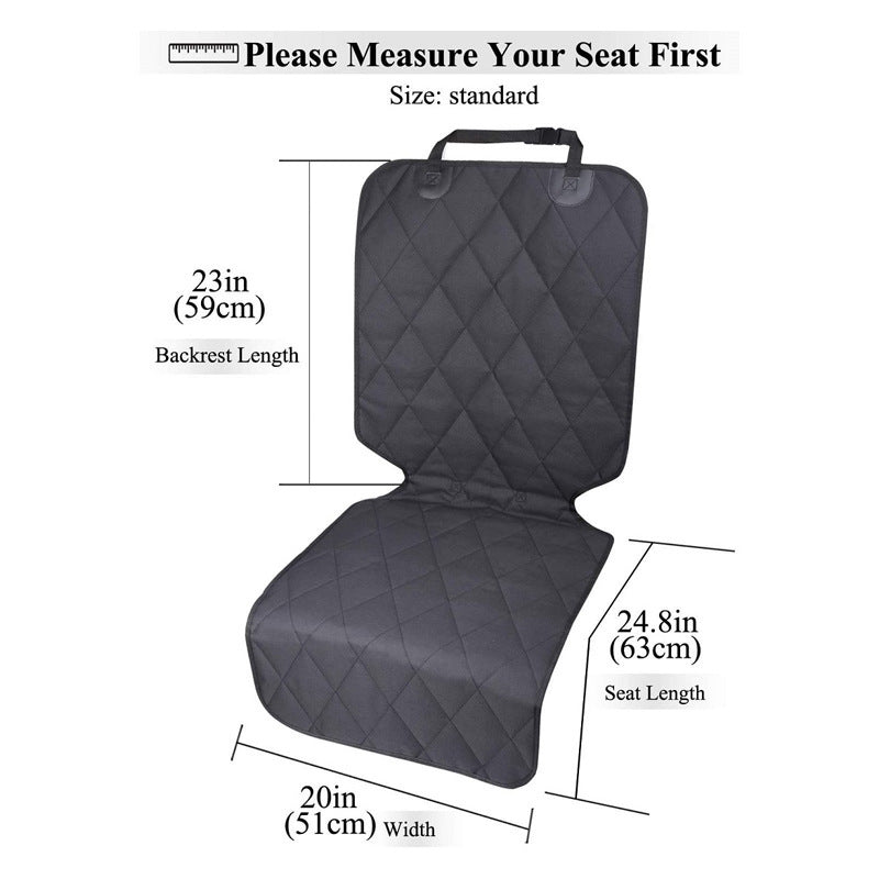 KFX-3199805 Waterproof Oxford Seat Cover for Pets - Scratch-Resistant Cotton Front & Rear Protection 25*25*4cm