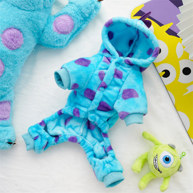 KFX-3217341 Flannel Transformational Clothing for Medium-Sized Dogs - Winter and Summer Apparel