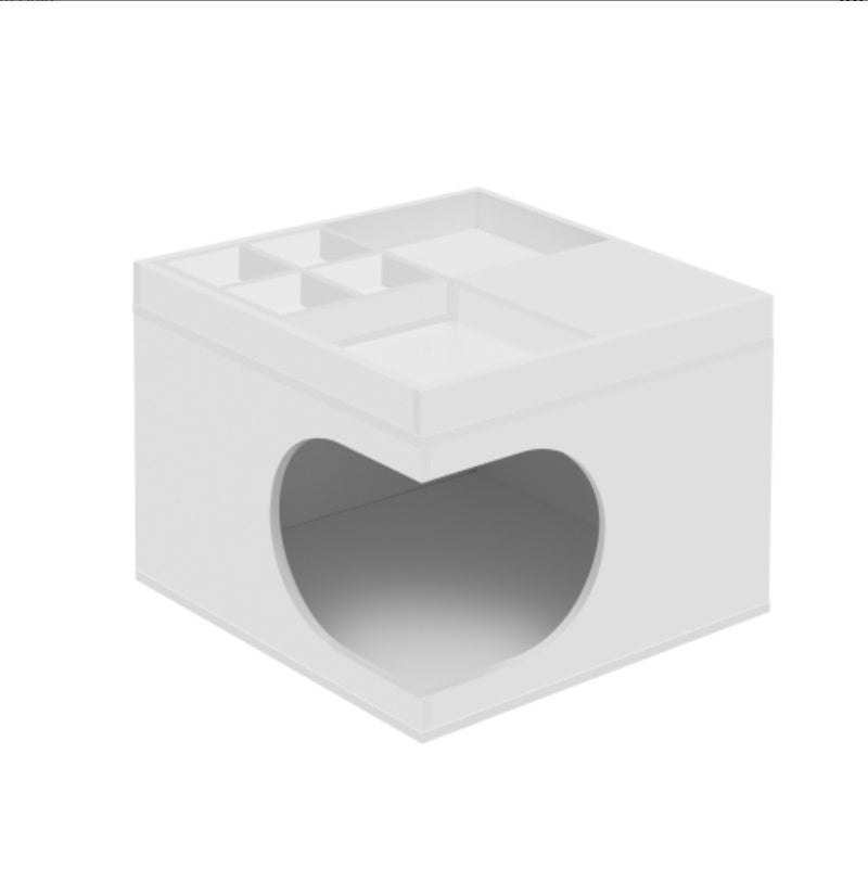 KFX-3591869 Multi-Functional Cat Station with Hidden Bed and Modular Storage Solutions