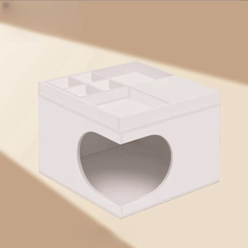 KFX-3591869 Multi-Functional Cat Station with Hidden Bed and Modular Storage Solutions