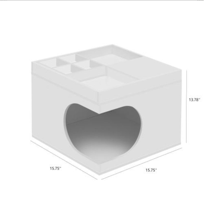 KFX-3591869 Multi-Functional Cat Station with Hidden Bed and Modular Storage Solutions