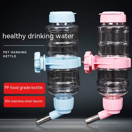 KFX-3611325 Hanging Pet Water Dispenser - Round Drinking Bowl in Multiple Sizes and Colors