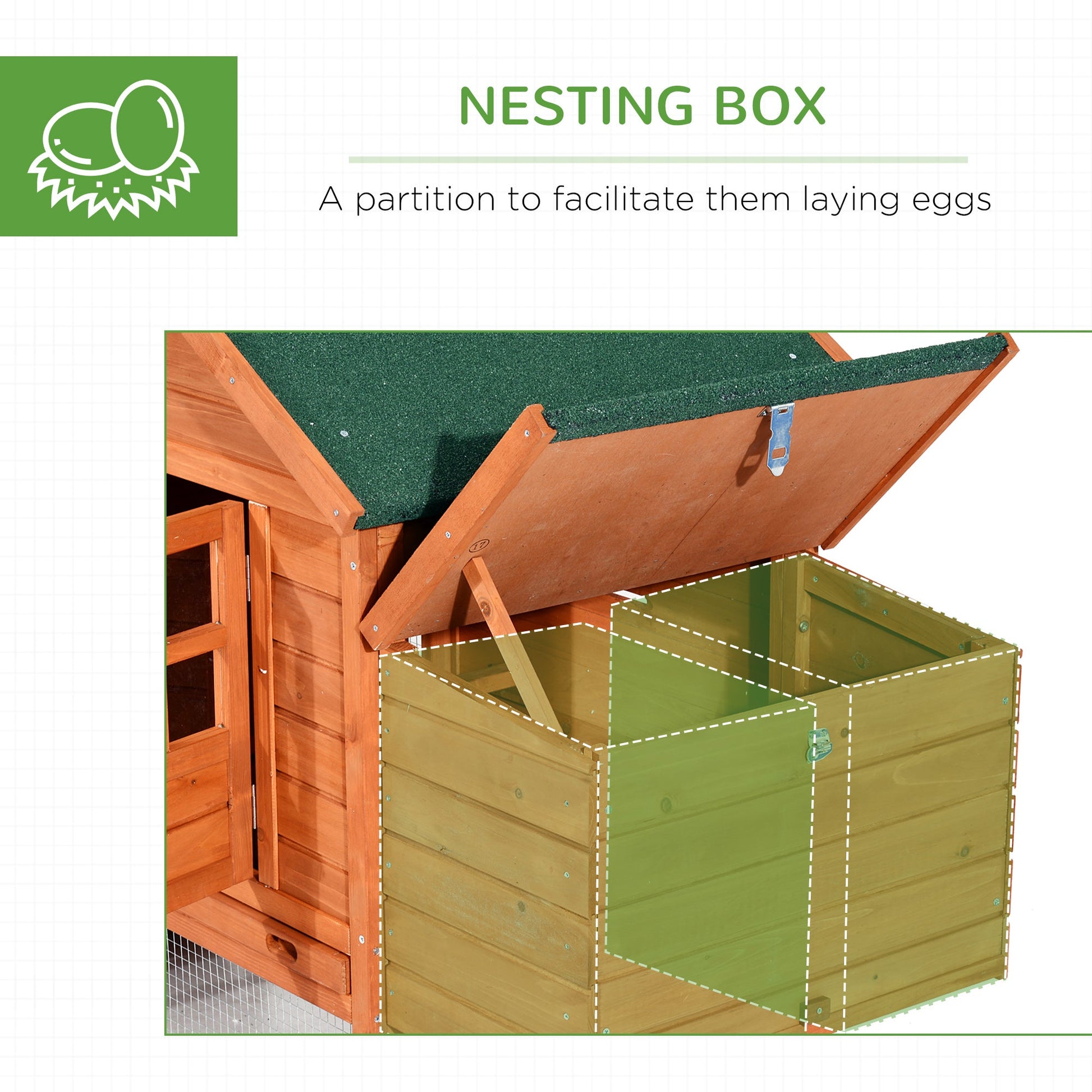 KFX-3624637 Large Outdoor Dual Chicken Coop with Nesting Boxes and Ramps for Structured Poultry Living