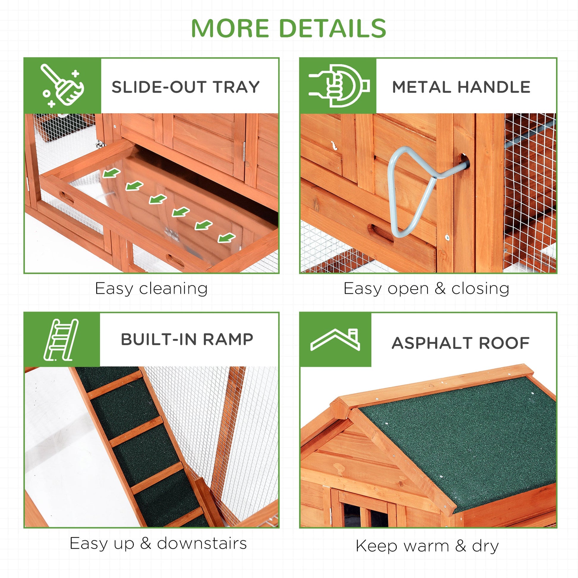 KFX-3624637 Large Outdoor Dual Chicken Coop with Nesting Boxes and Ramps for Structured Poultry Living